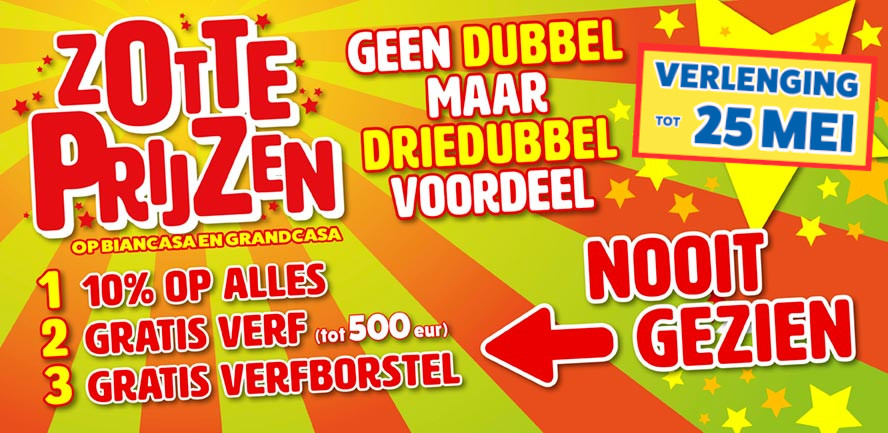 Zotte prijzen actie Chalet Center