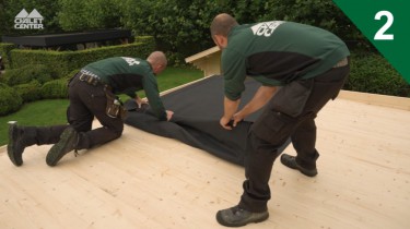Stap 2 – EPDM folie positioneren